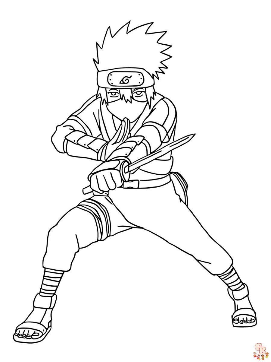 kakashi coloring pages free