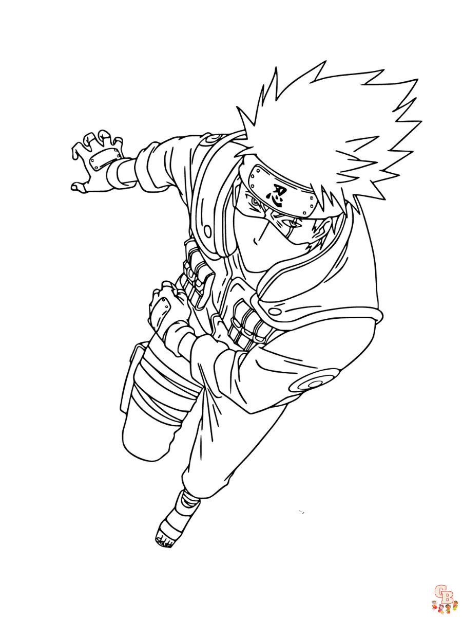 kakashi coloring pages printable