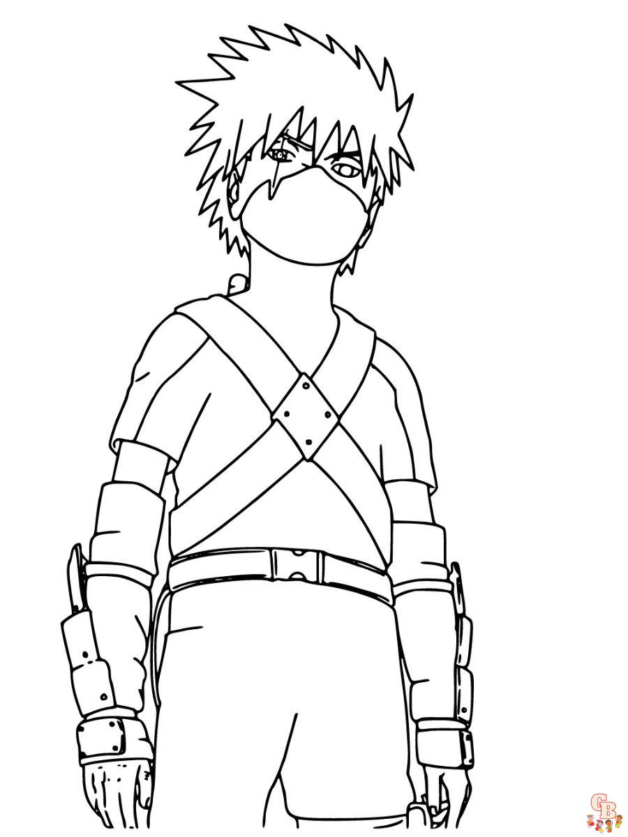 kakashi hatake coloring page