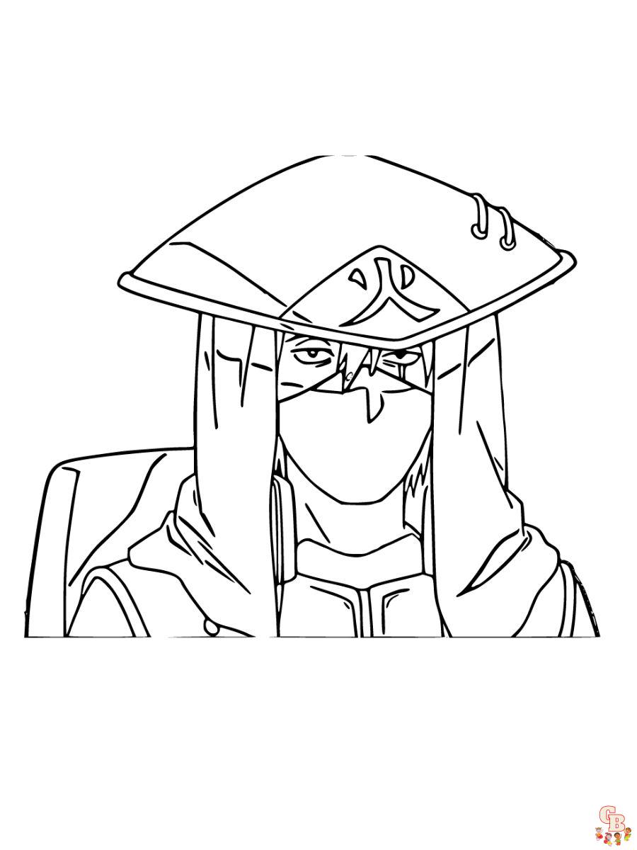 kakashi naruto coloring page