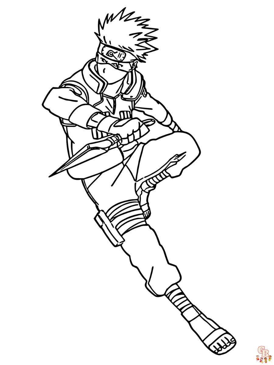 kakashi naruto coloring pages