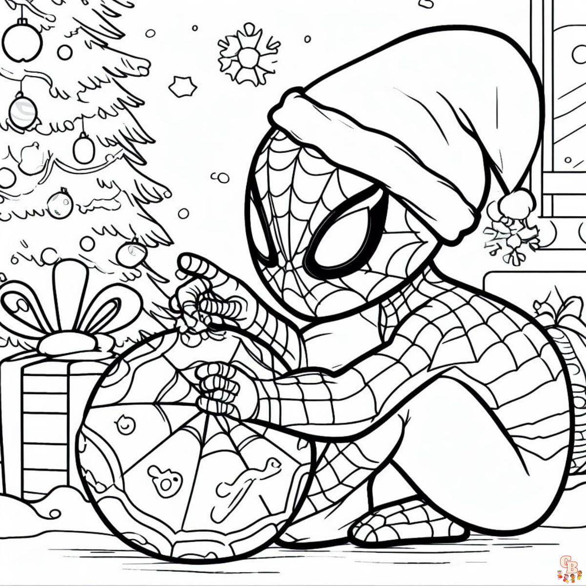 kawaii spider man sitting