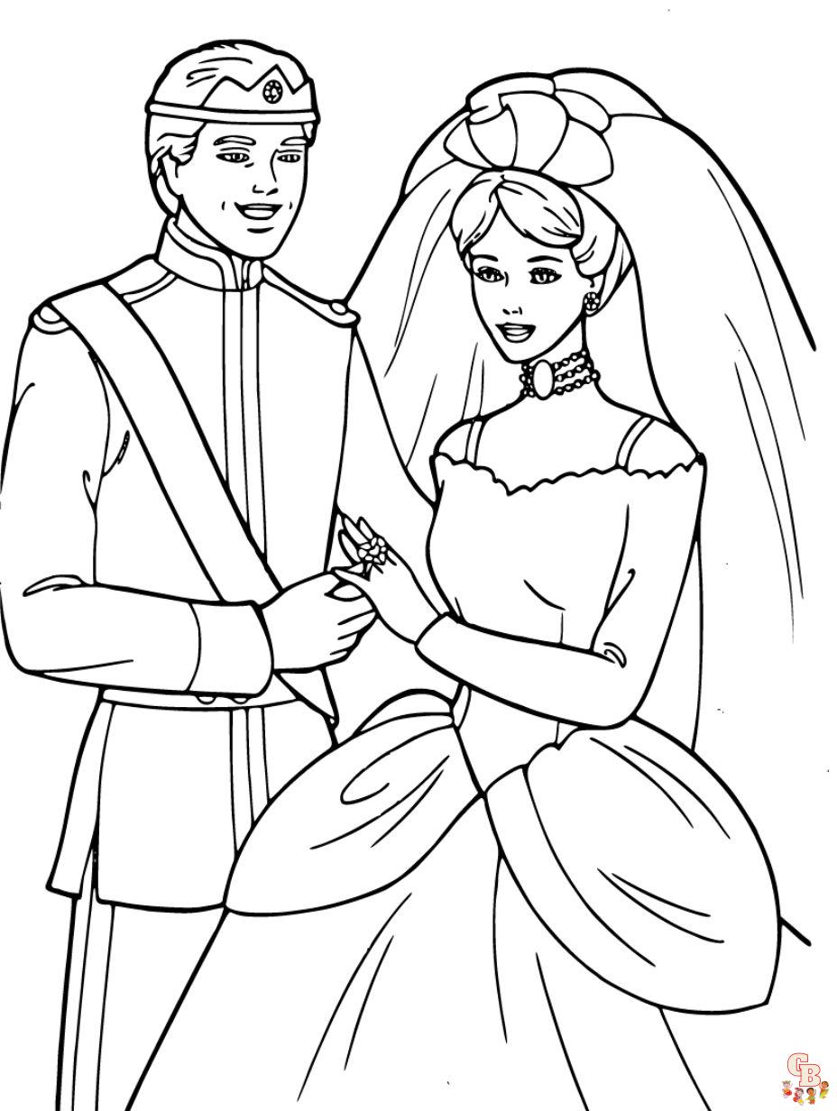 ken and barbie coloring pages