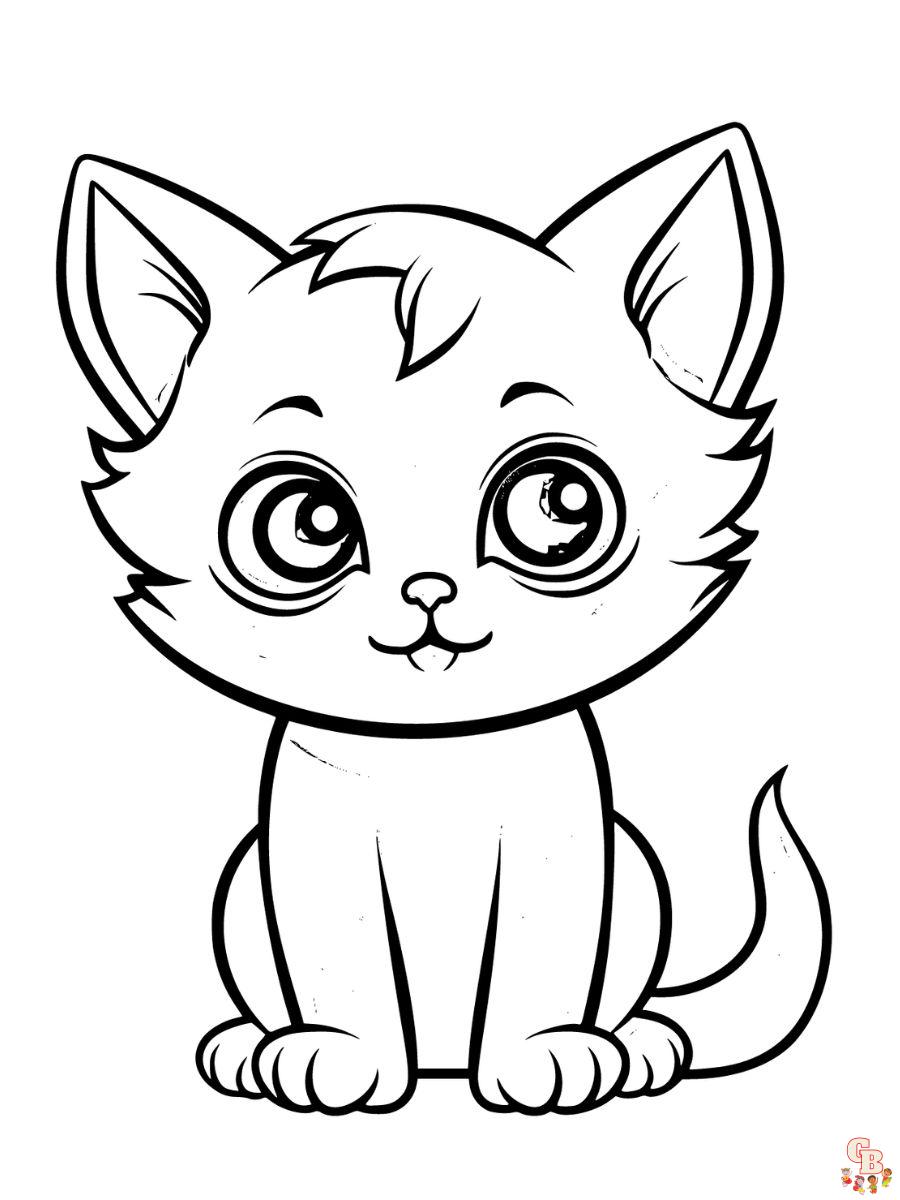 kitty cat coloring page