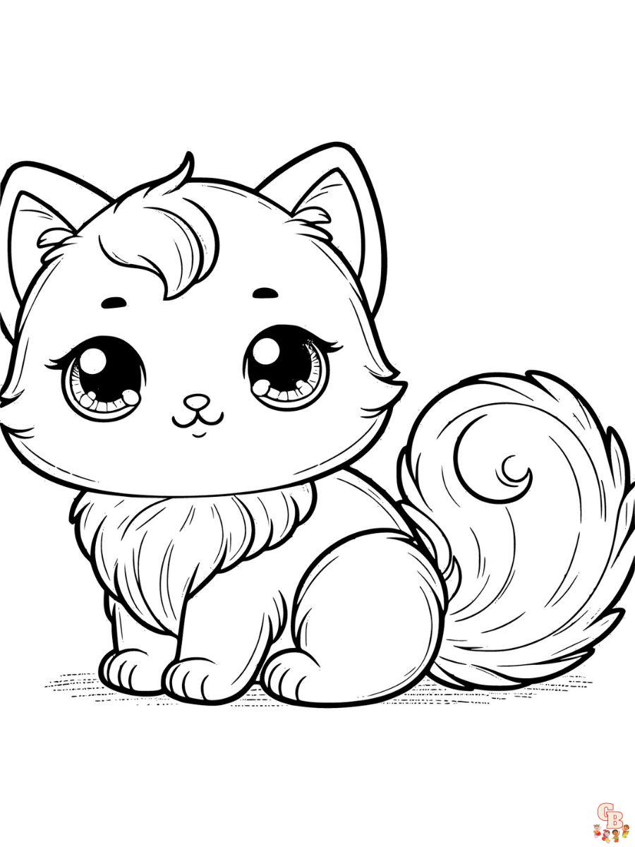 kitty cat coloring pages printable