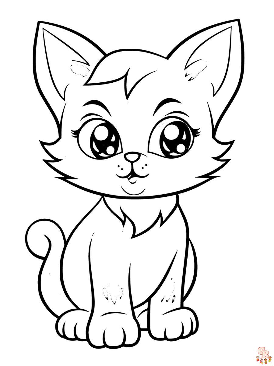 kitty cat coloring pages