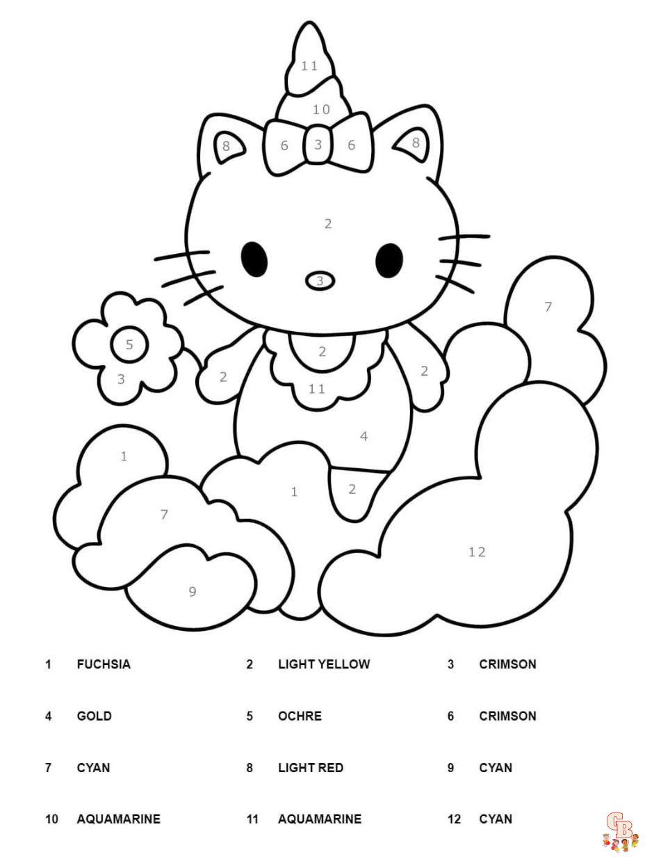 kitty unicorn coloring pages