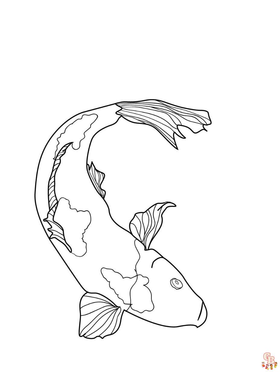 koi fish coloring page