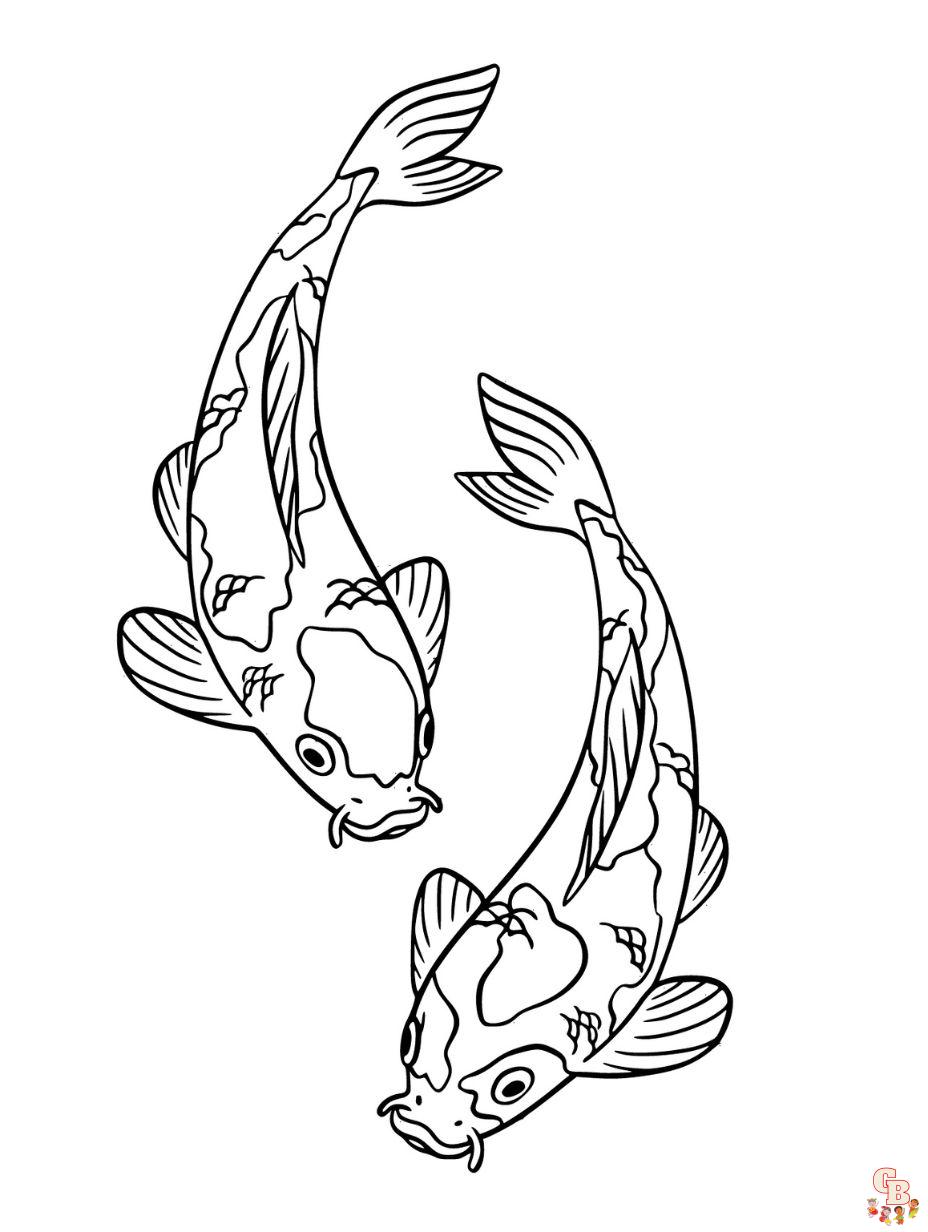 koi fish coloring pages