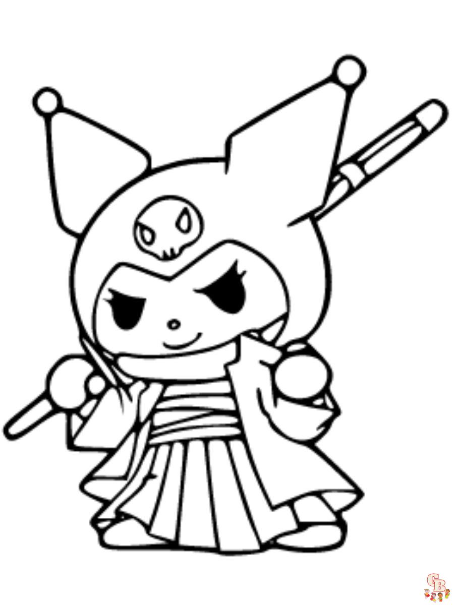 kuromi coloring pages printable