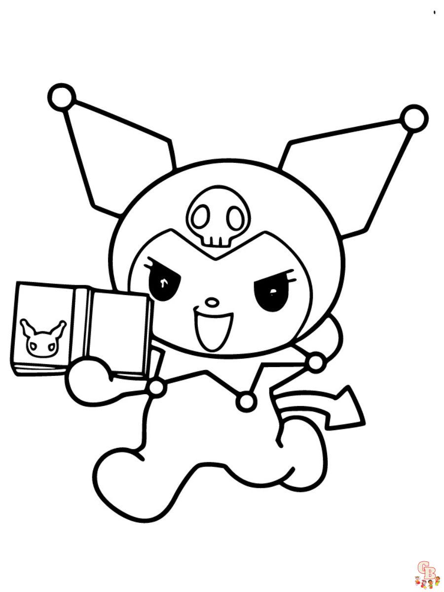 kuromi sanrio coloring pages