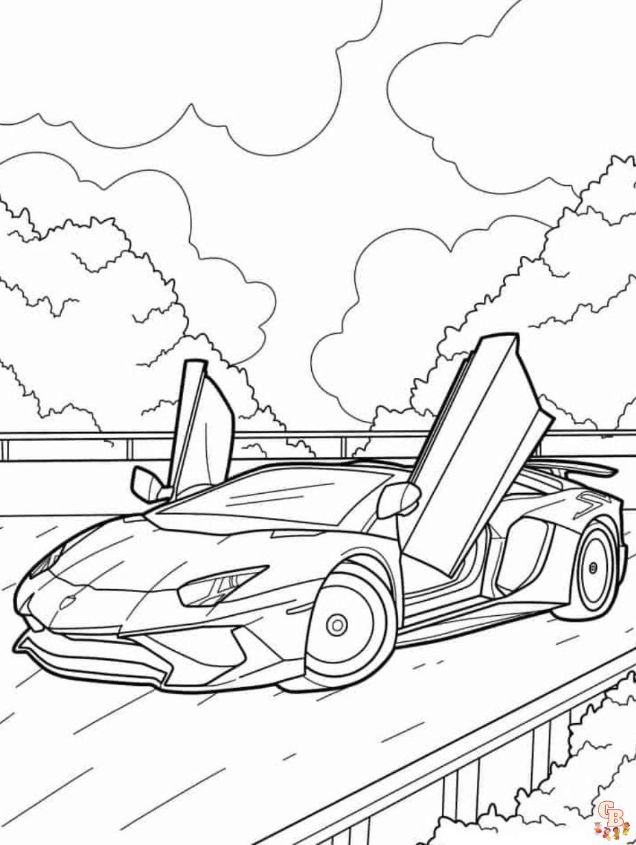 lamborghini aventador coloring pages