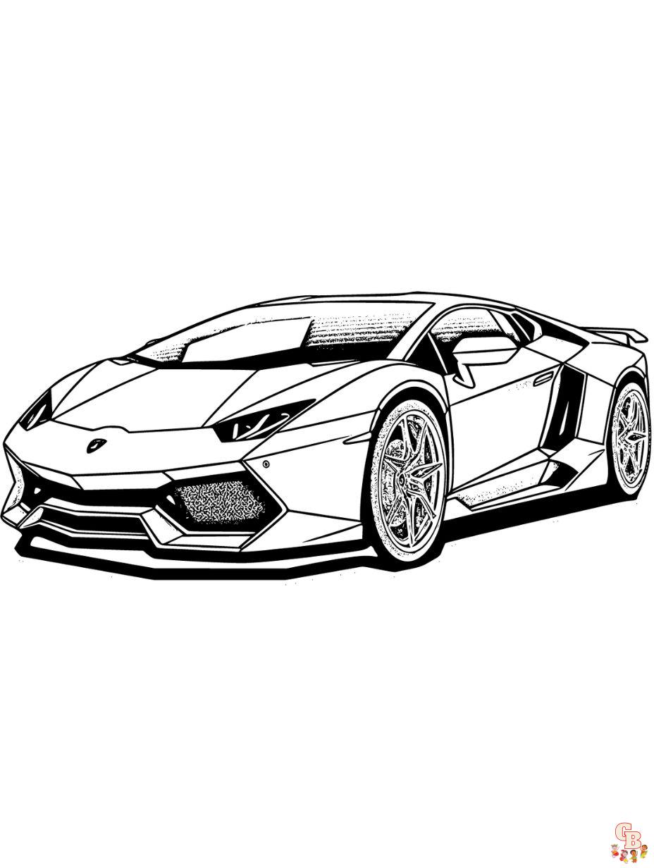 lamborghini printable coloring pages