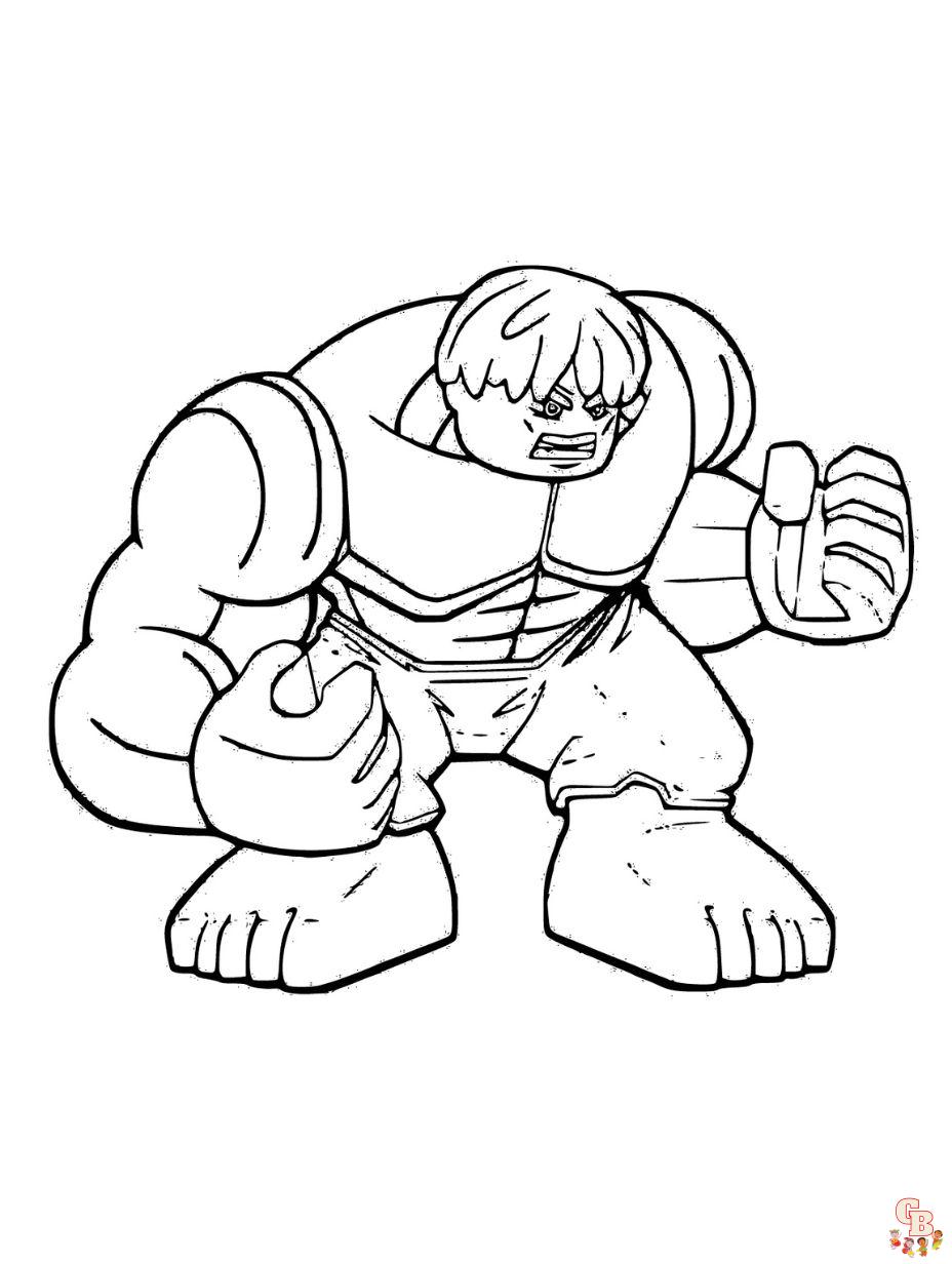 lego hulk coloring page