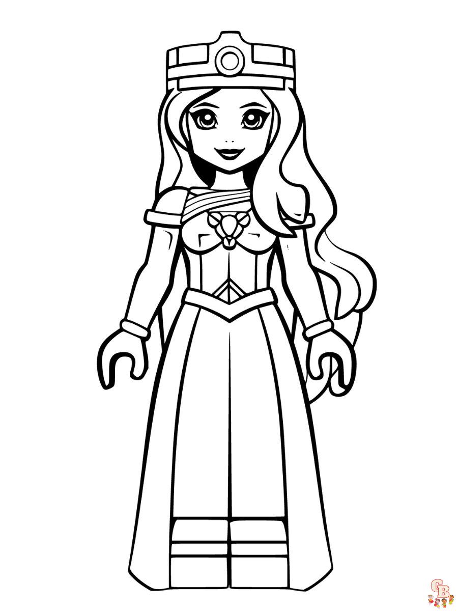 lego princess coloring pages