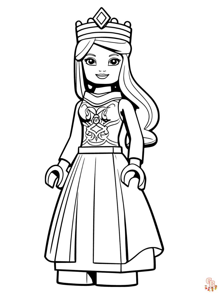 lego princess leia coloring pages