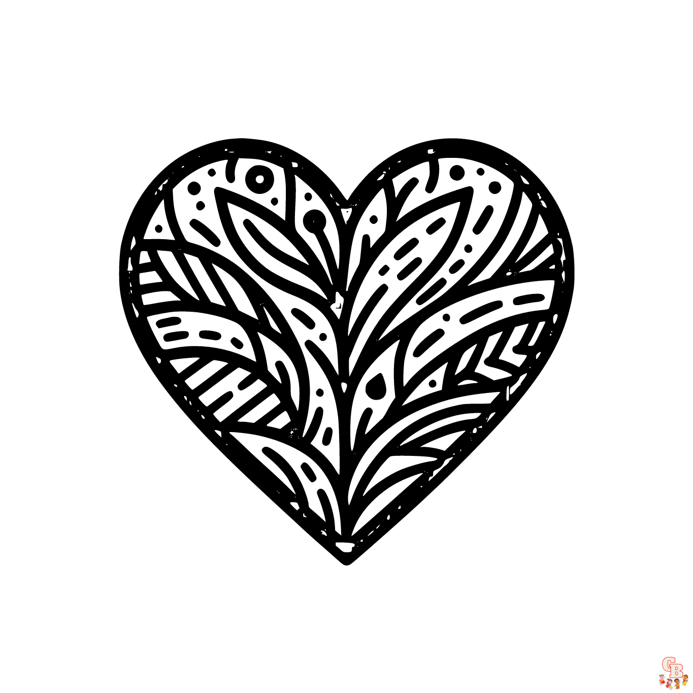 little hearts coloring pages