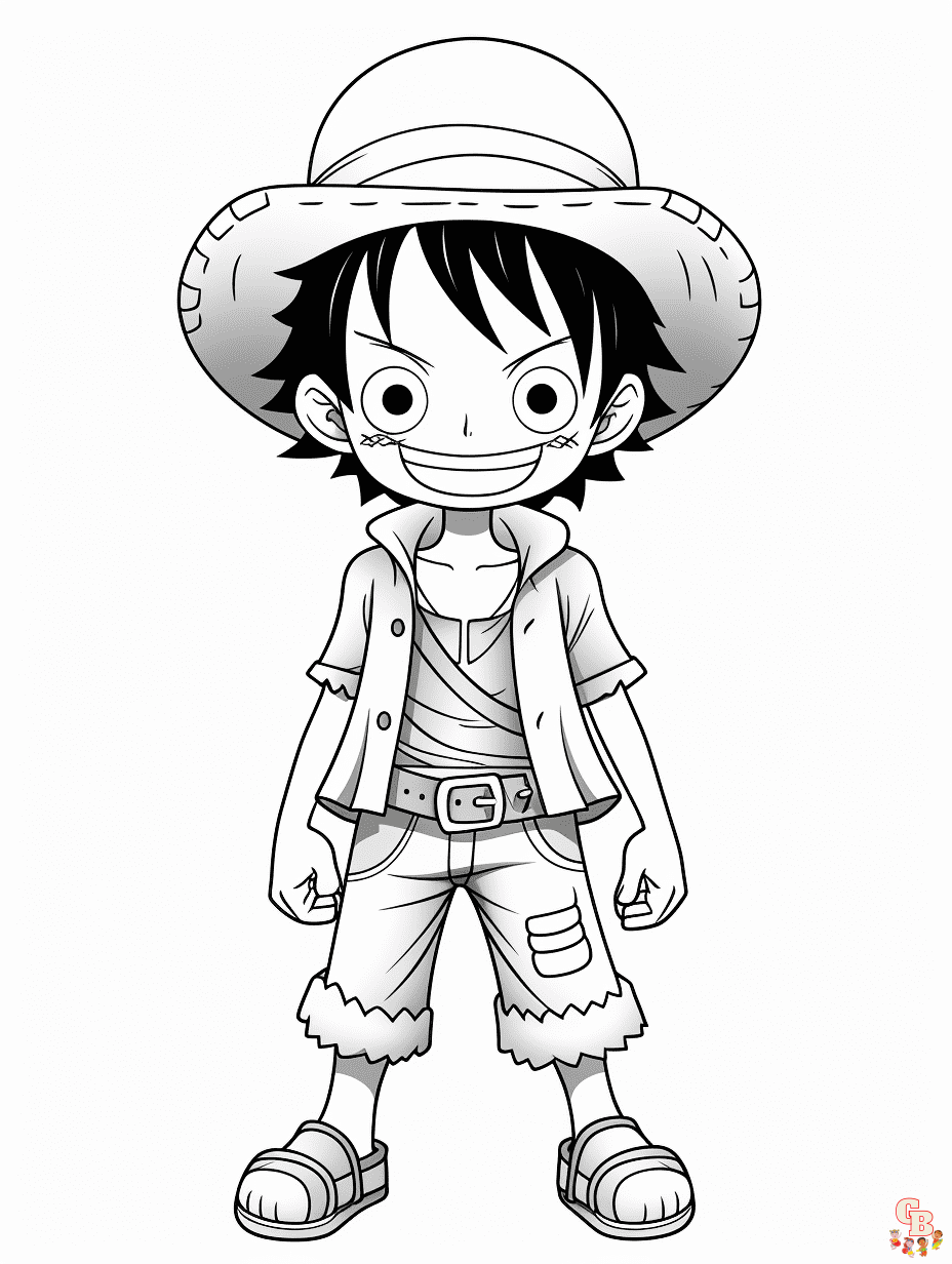 luffy Coloring Sheets Free