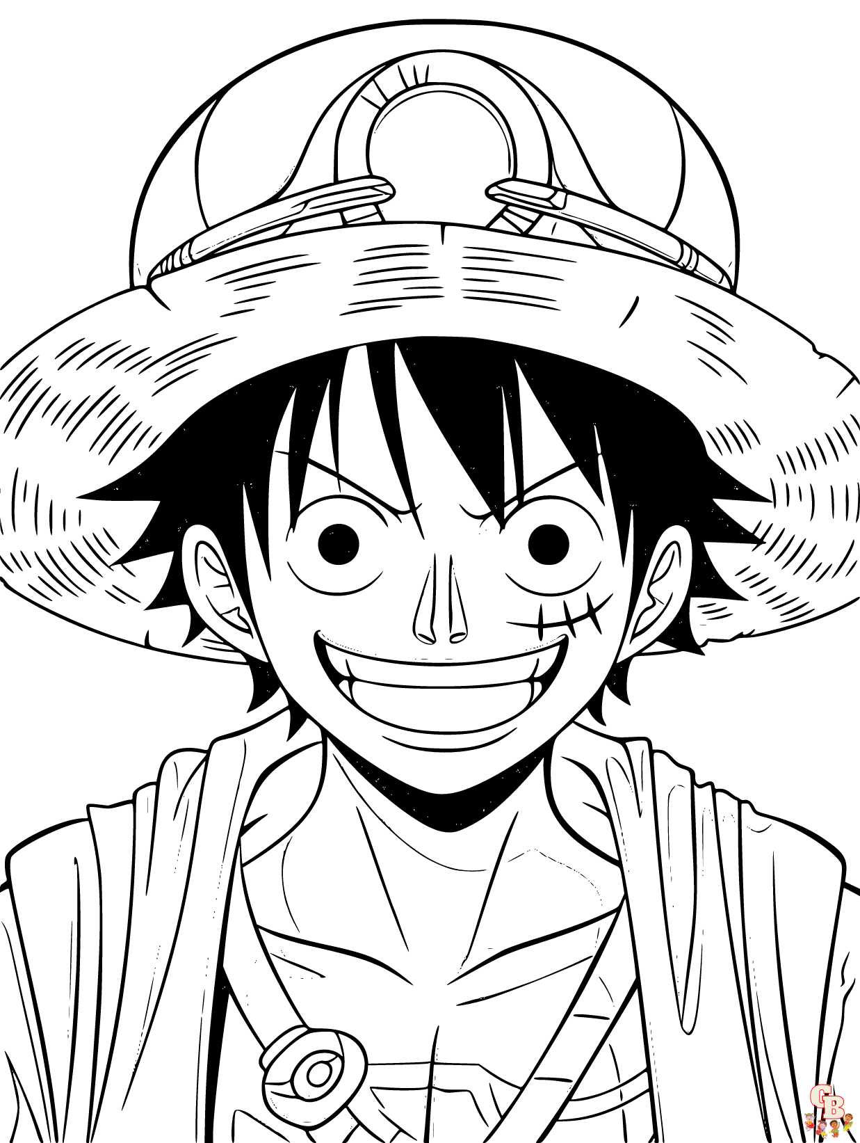 luffy coloring pages free