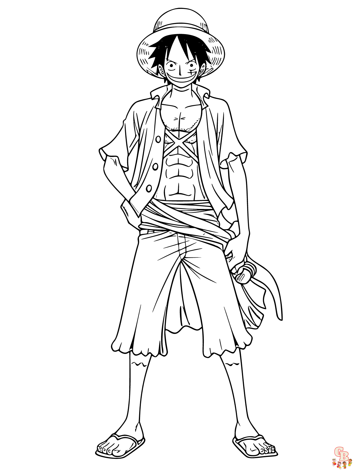 luffy coloring pages to print