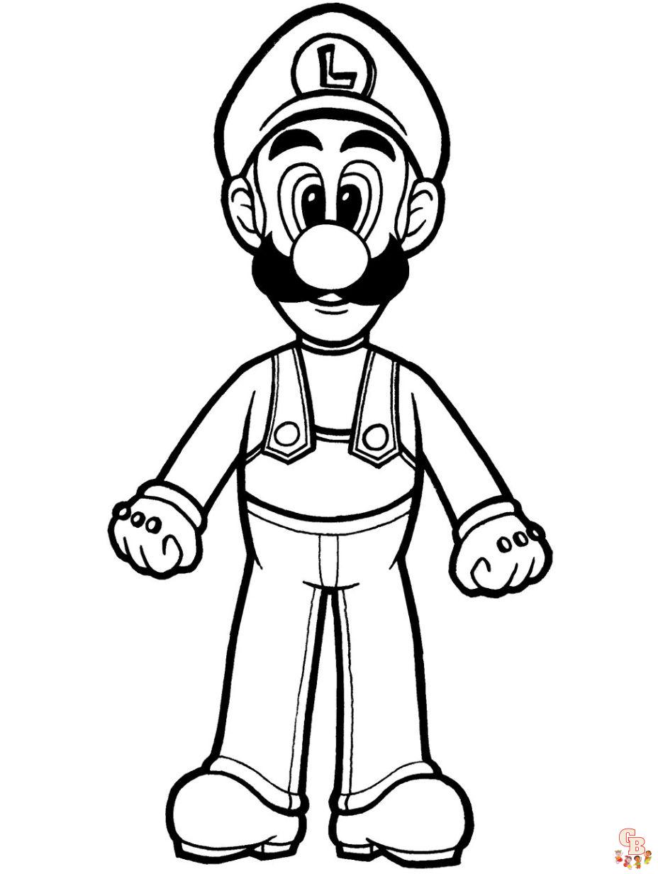 luigi coloring pages