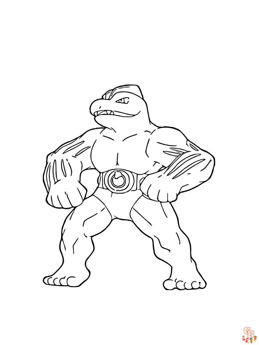 machoke coloring pages