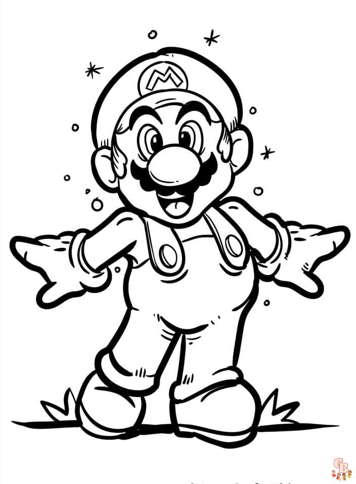 mario bros coloring pages