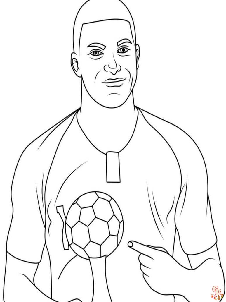 mbappe coloring pages printable