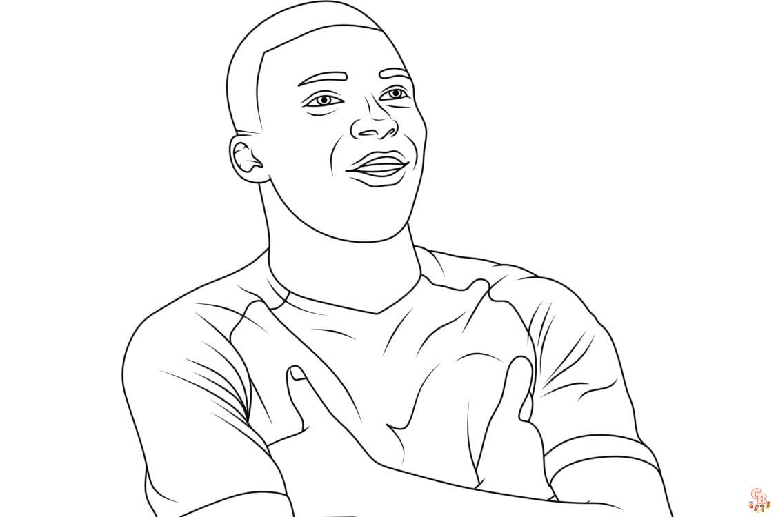 mbappe coloring pages to print