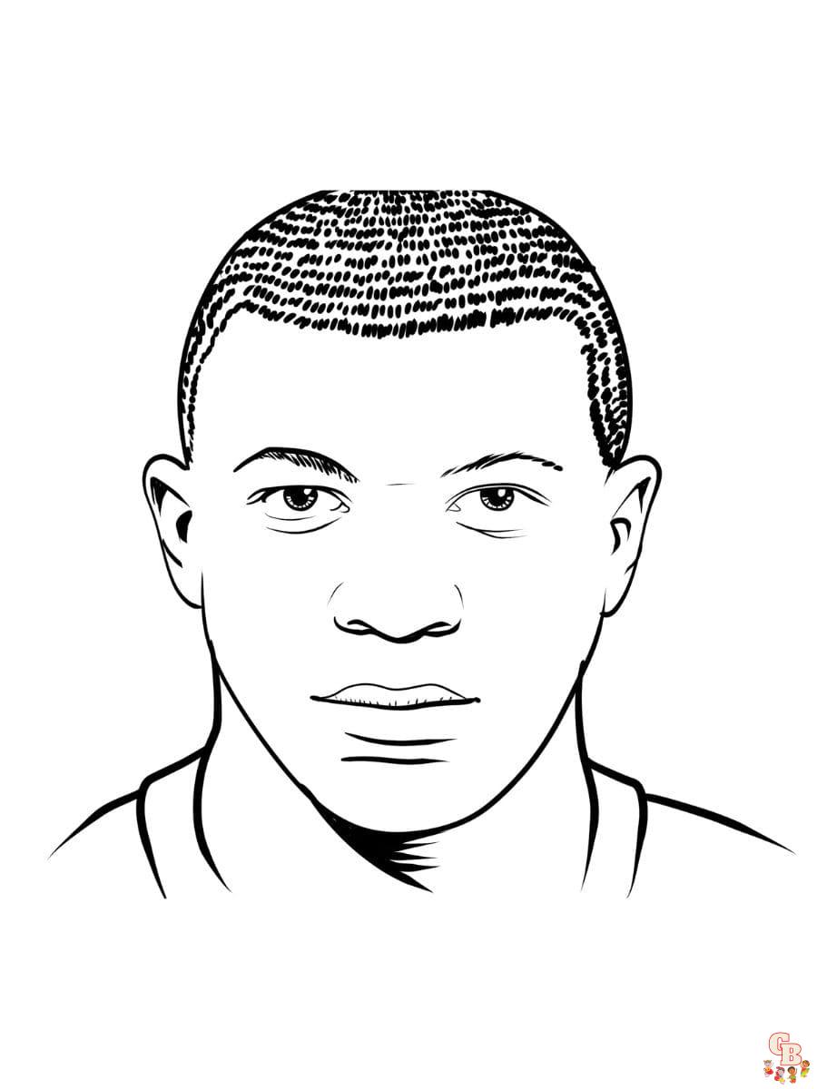 mbappe coloring pages