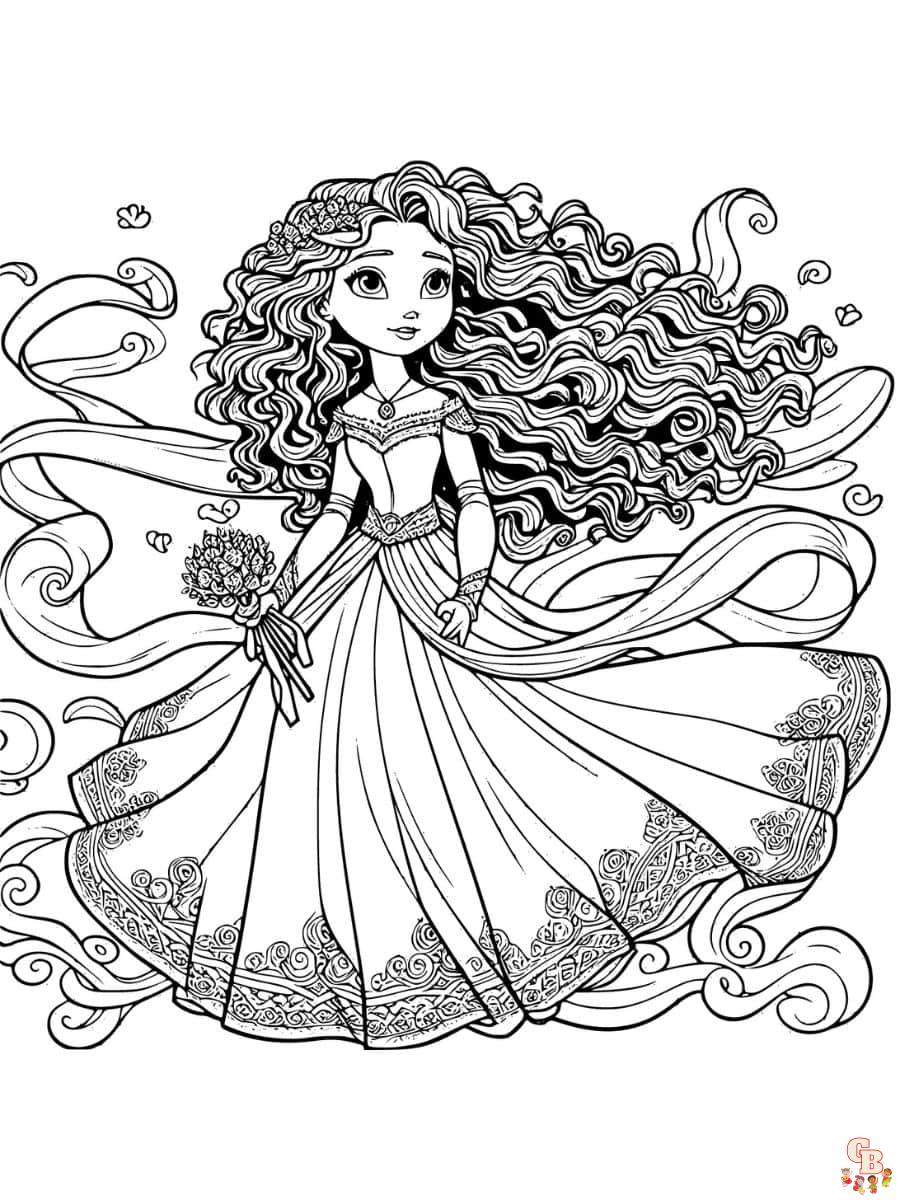 merida brave coloring page