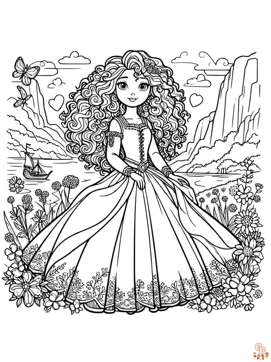 merida coloring page