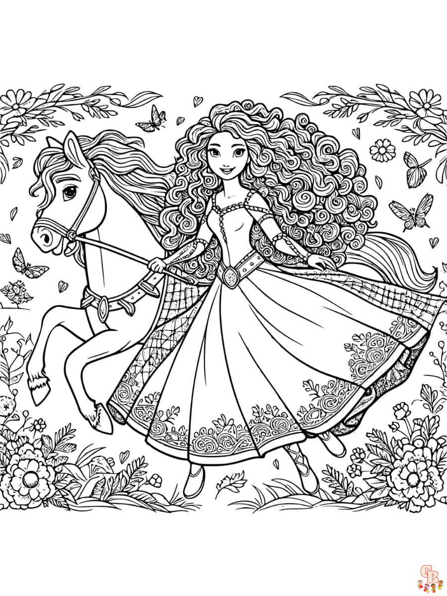 merida coloring pages