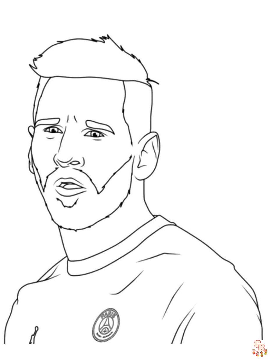 messi coloring pages p s g