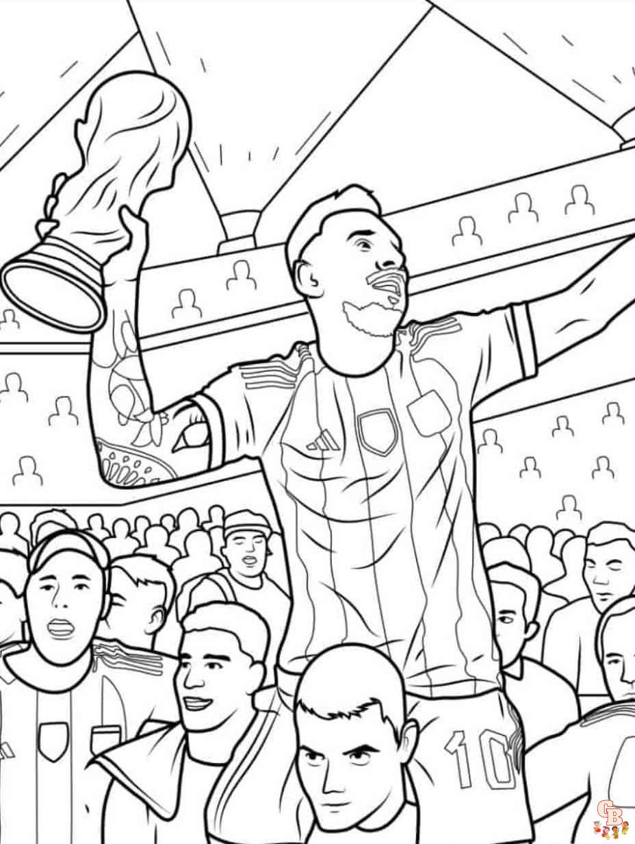 messi coloring pages world cup 2022