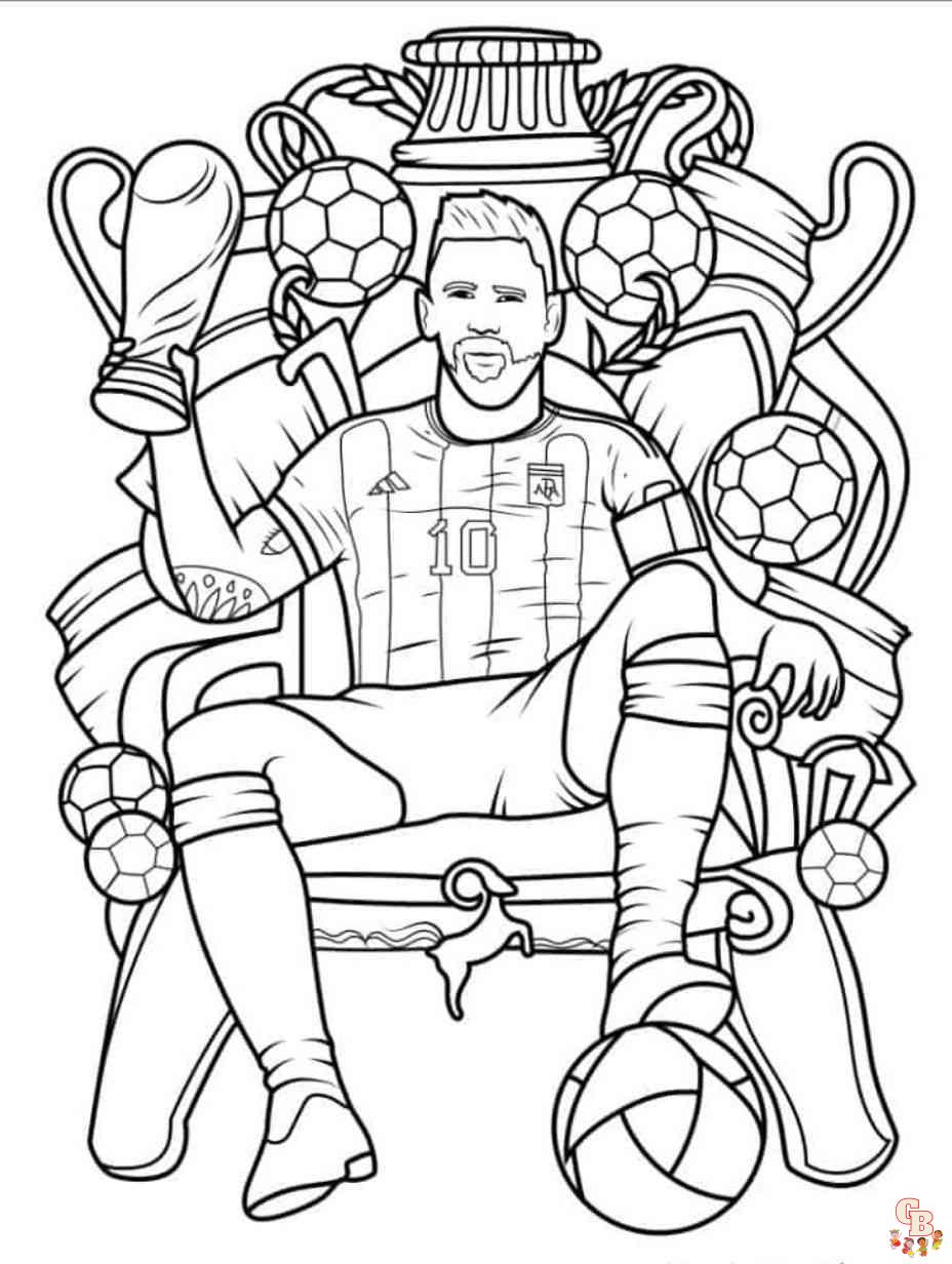 messi coloring pages world cup