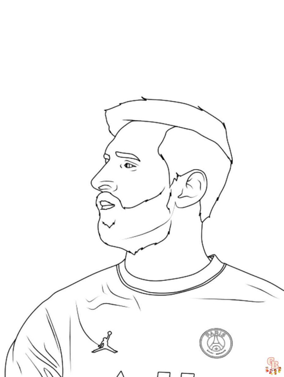 messi soccer coloring pages