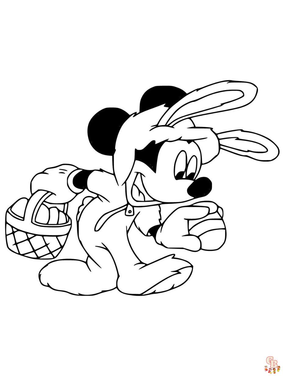 mickey easter coloring pages