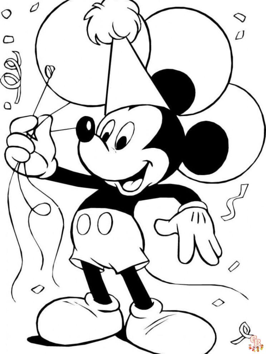 mickey mouse color pages