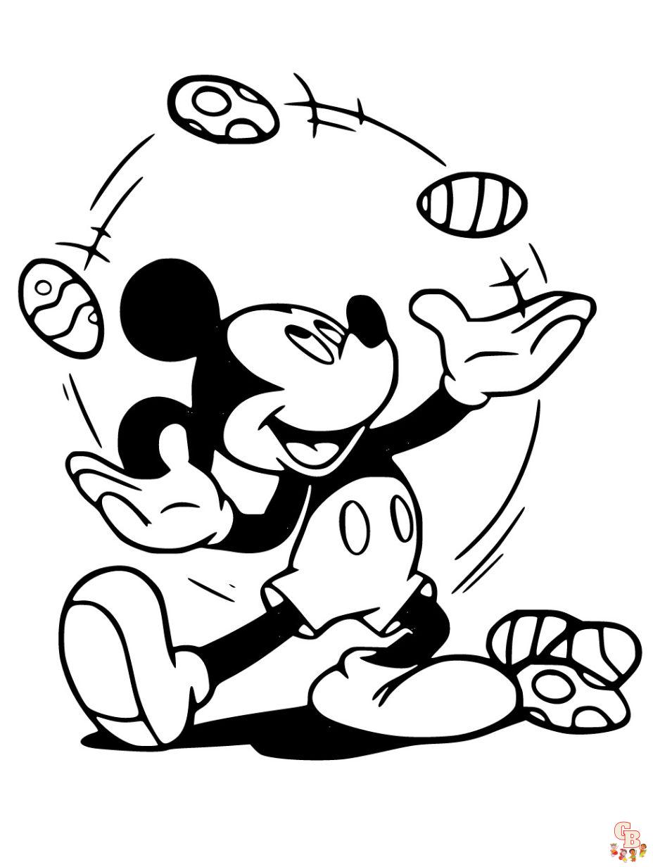 mickey mouse easter coloring page