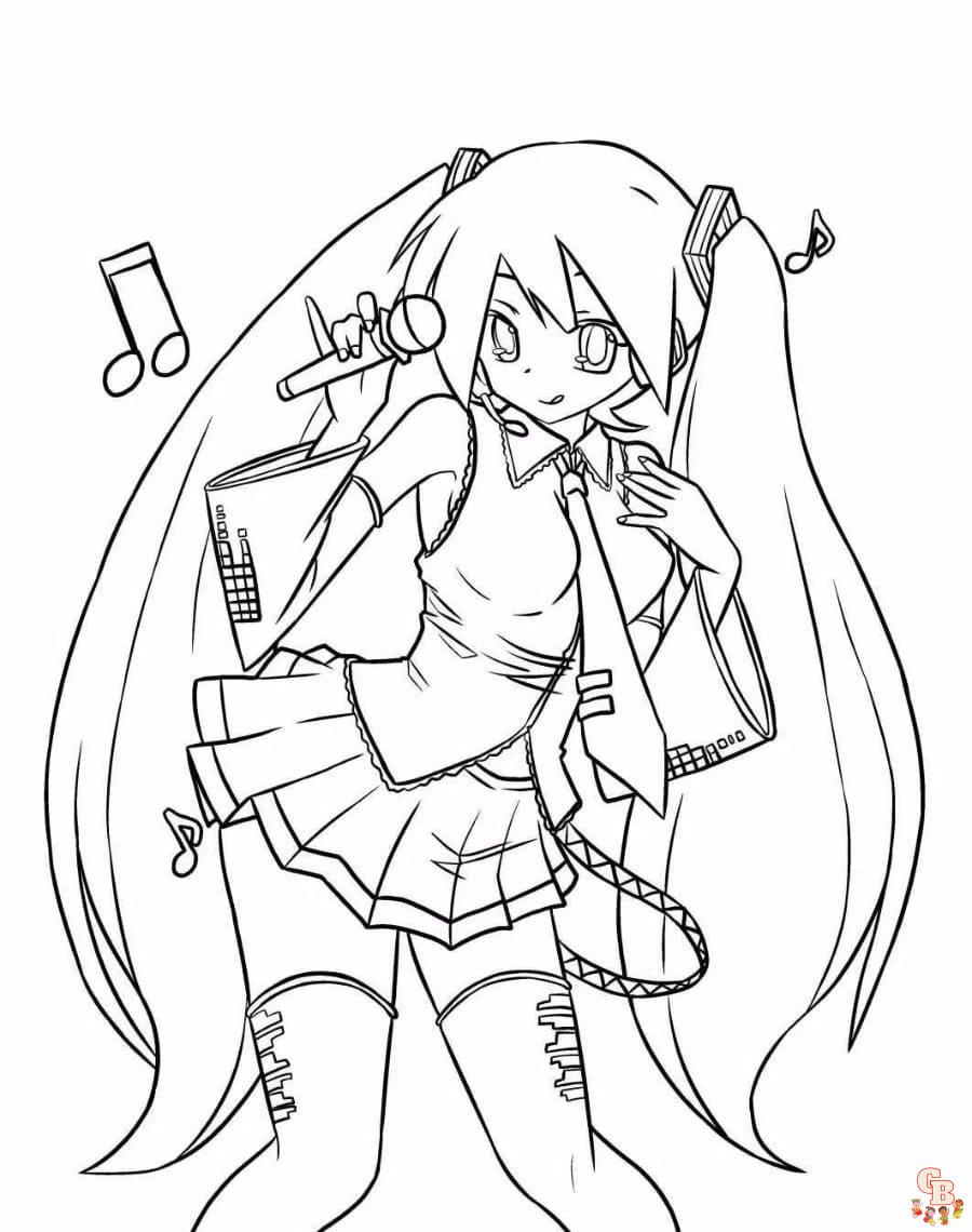 miku coloring pages