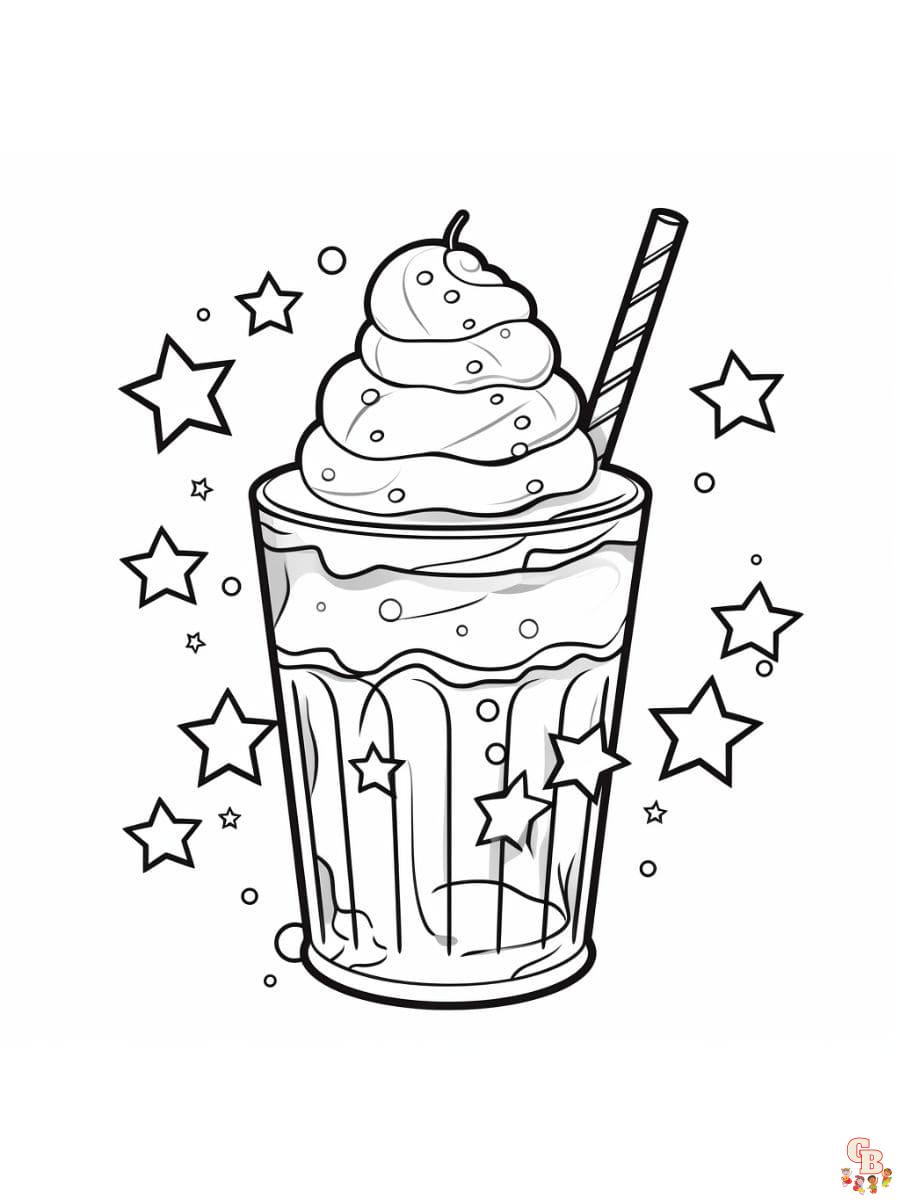 milkshake coloring pages