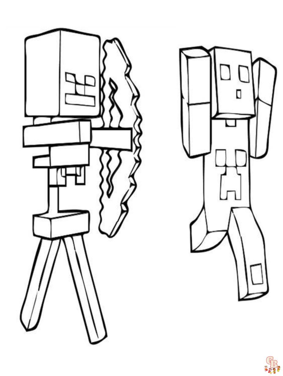 minecraft coloring pages creeper