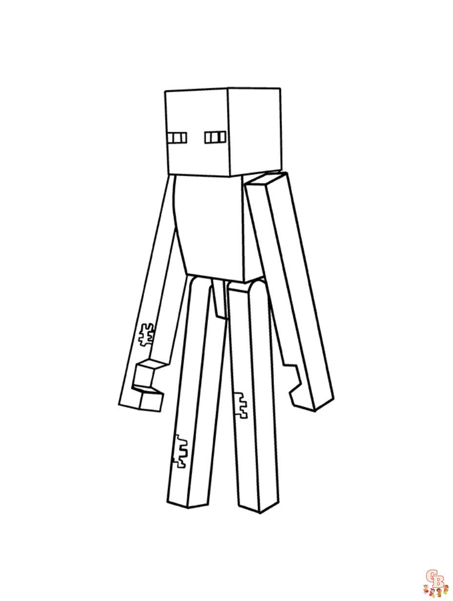 minecraft coloring pages enderman