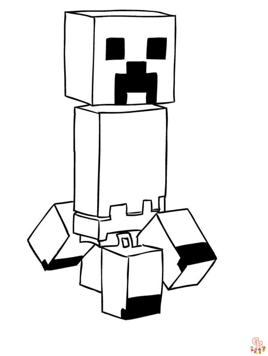 minecraft creeper coloring page