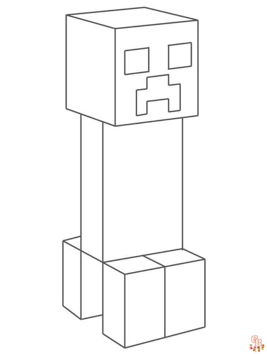 minecraft creeper coloring pages printable