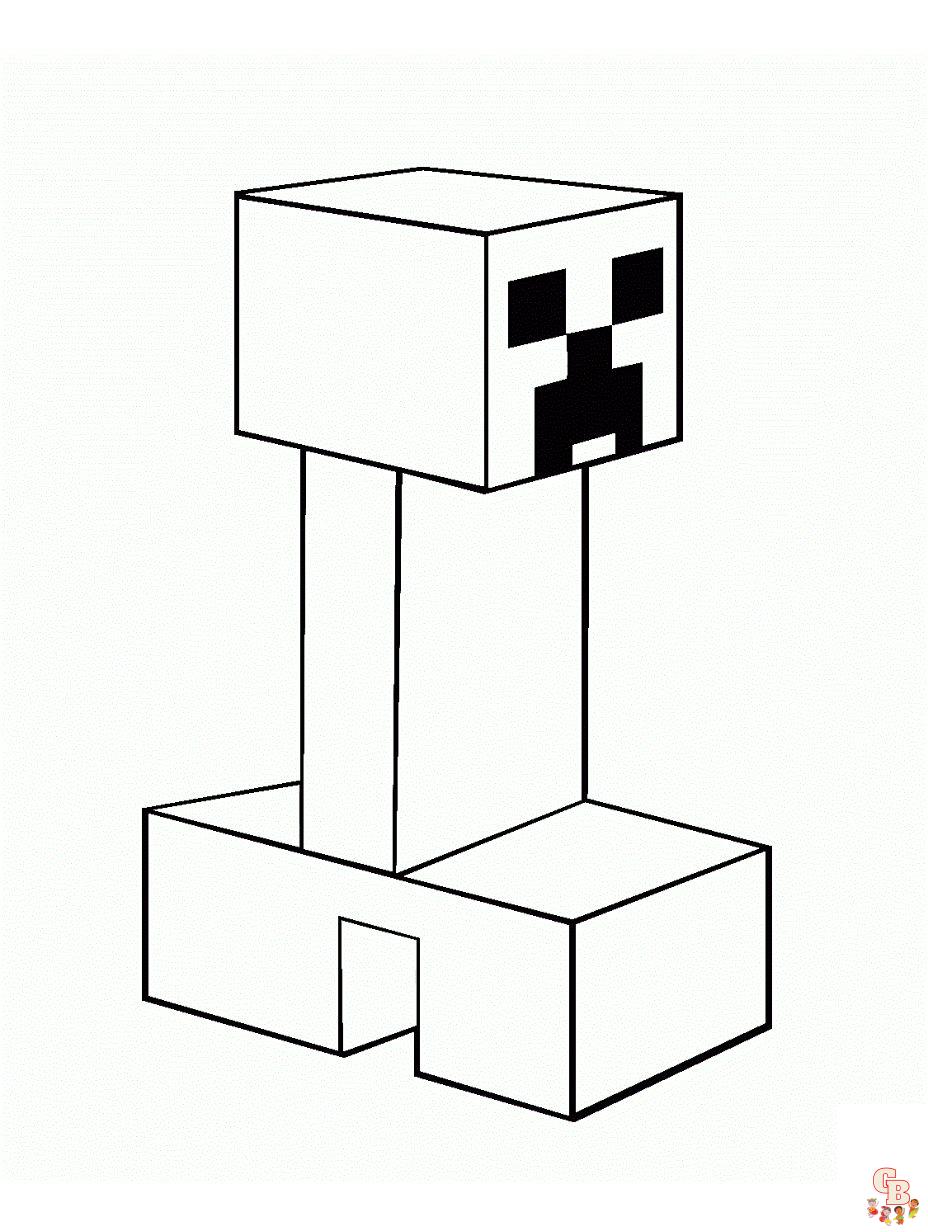 minecraft creeper face coloring pages