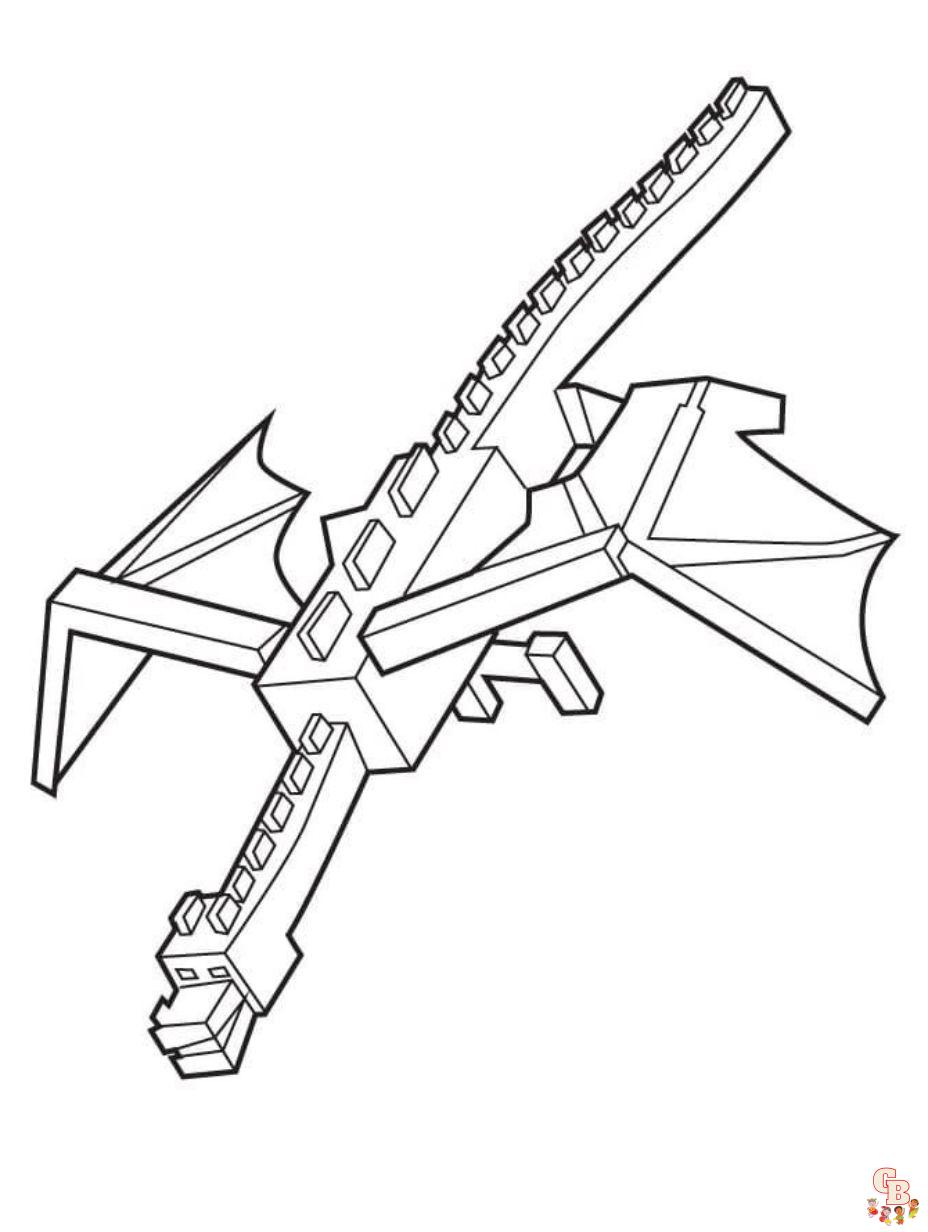 minecraft ender dragon coloring page