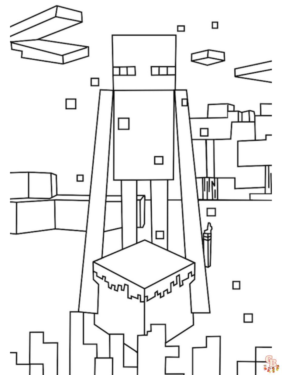 minecraft enderman coloring page