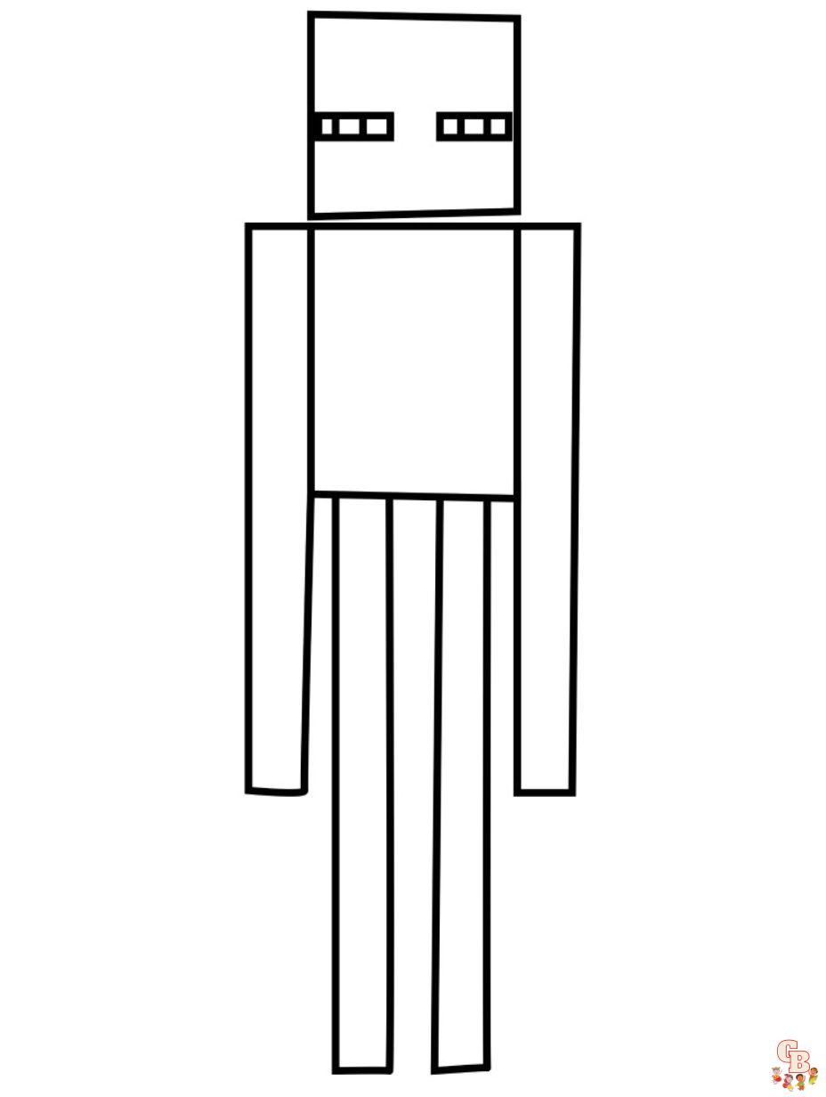 minecraft enderman coloring pages